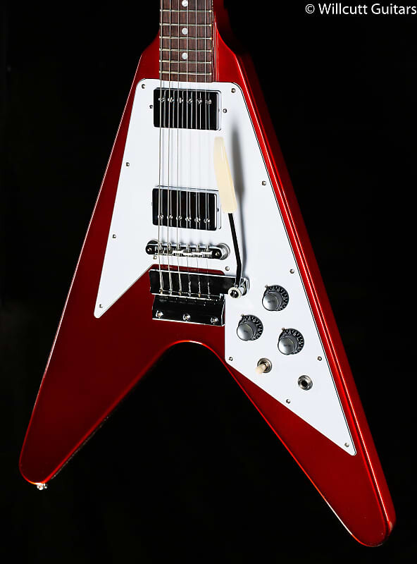 

Электрогитара Gibson Custom Shop 1967 Mahogany Flying V Reissue w/ Maestro Vibrola Gloss Sparkling Burgundy