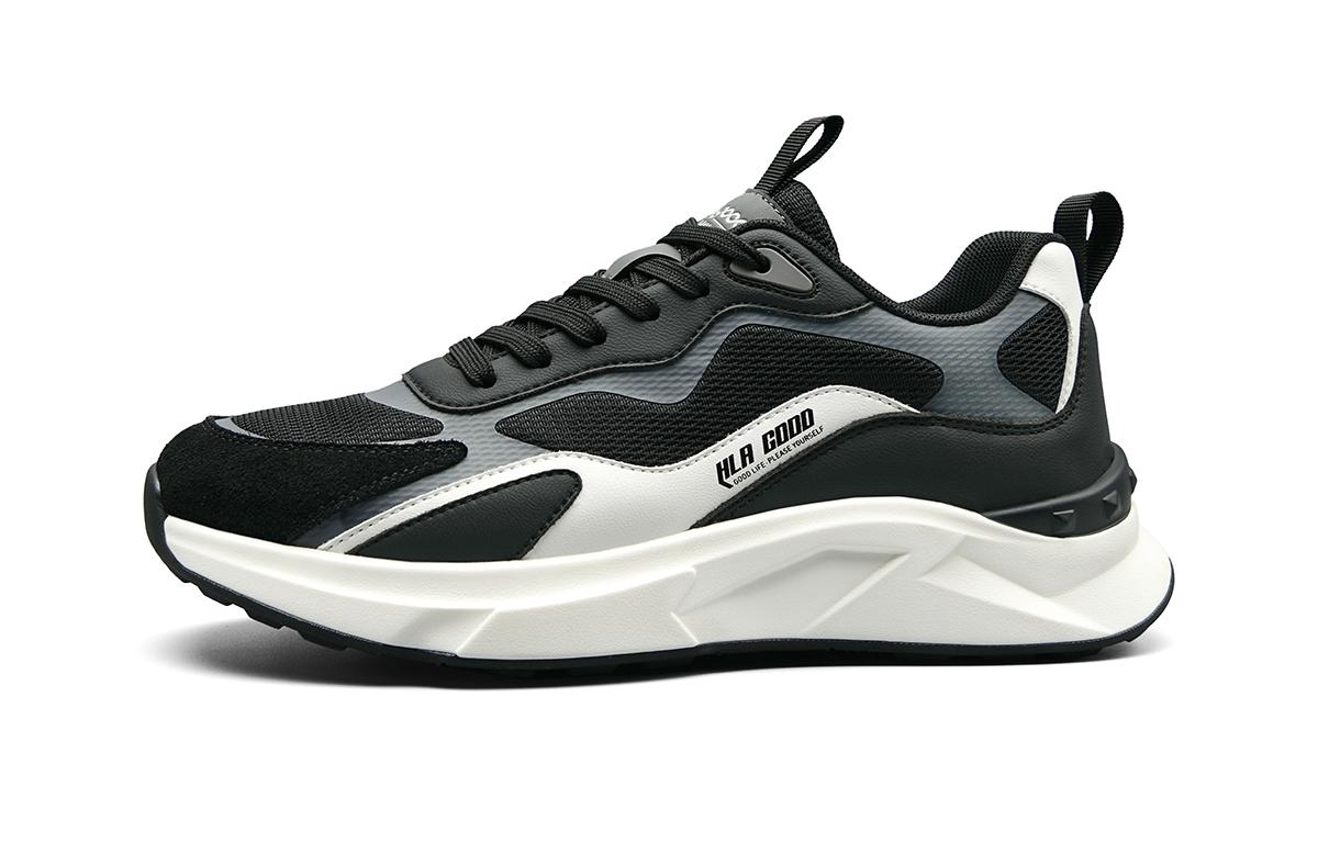 

HLA Дышащие мужские низкие кэжуал кроссовки черно-белые, цвет Black White