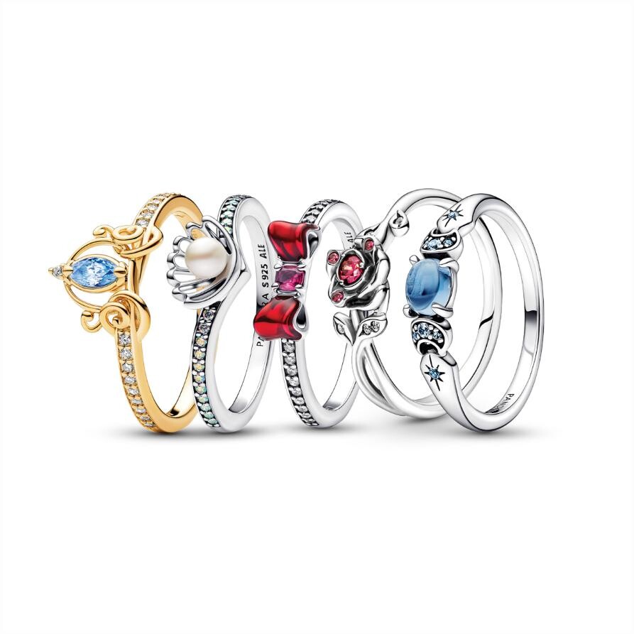 

Подарочный набор Pandora Classic Disney Princesses Ring Set, покрытие - золото