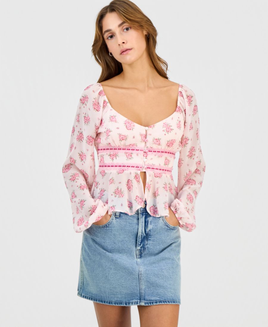 

Детская блузка с длинными рукавами и пуговицами спереди Derek Heart, Ballet Slipper