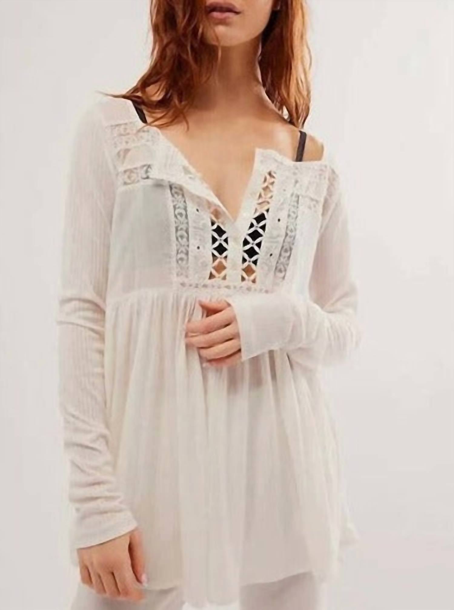 

Туника Pretty Please цвета слоновой кости Free People