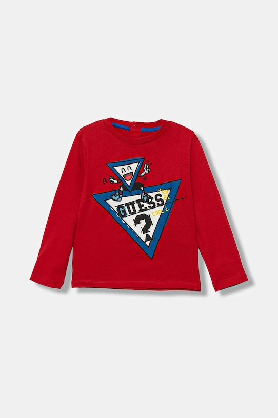 

Детская хлопковая водолазка Guess, красный