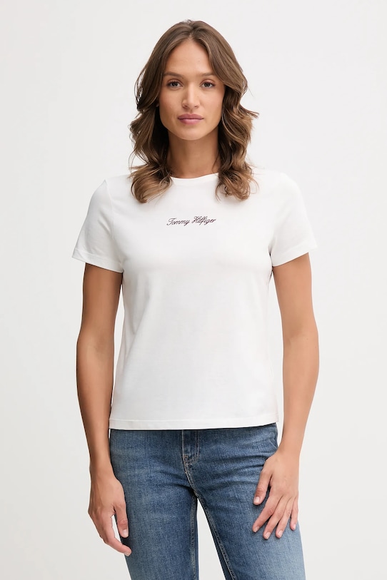 

Хлопковая футболка Tommy Hilfiger, белый