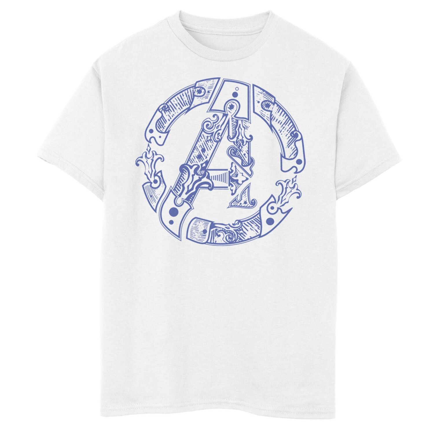

Футболка с логотипом на груди в стиле панк для мальчиков 8–20 лет Marvel Avengers Steam Marvel