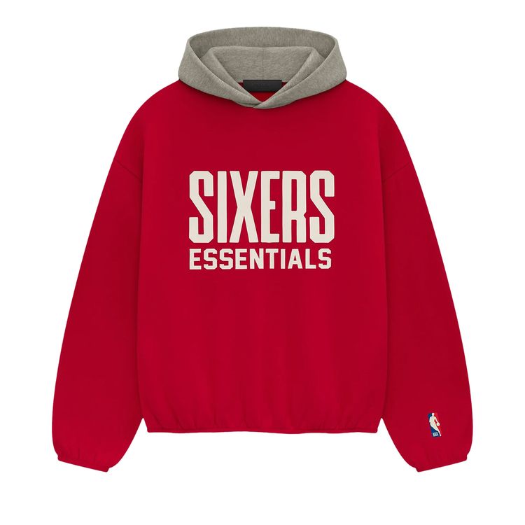 

Худи Fear of God Essentials x NBA Philadelphia 76ers Hoodie 'Red Grey', красный