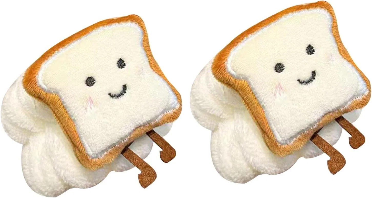 Набор повязок для запястий и резинок для волос для умывания Etyldya, Weißer Toast