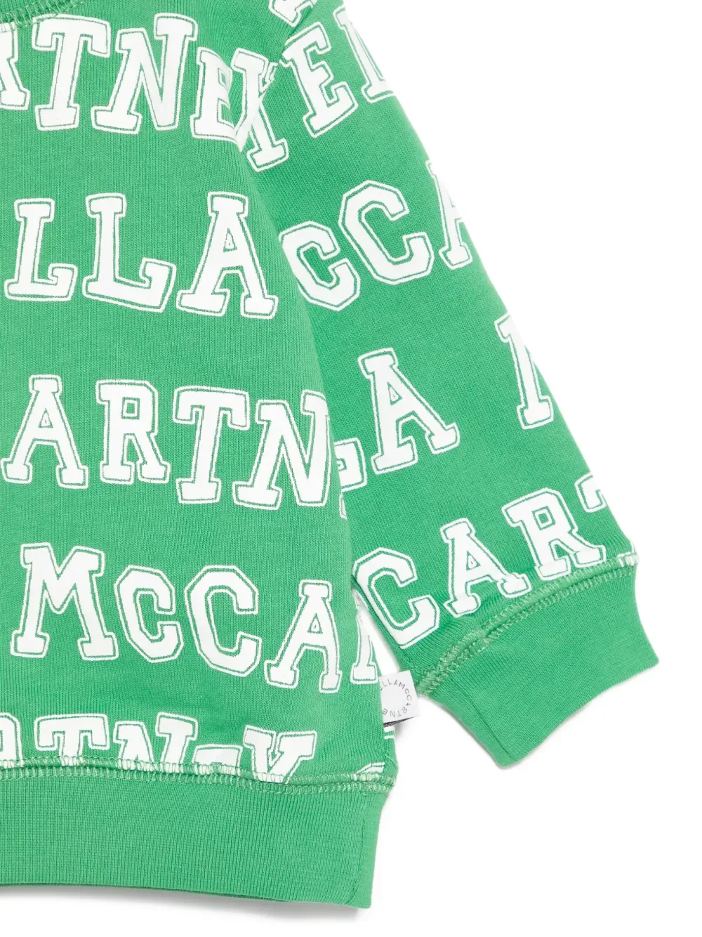 Свитшот с круглым вырезом Stella McCartney Kids, зеленый — фото 3