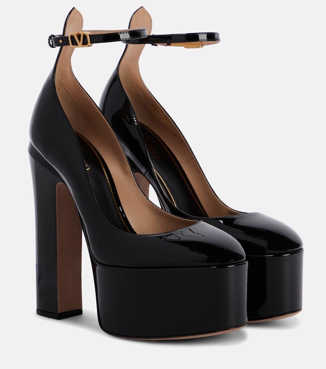 Кожаные туфли на платформе Tan-Go 155 Valentino Garavani, черный