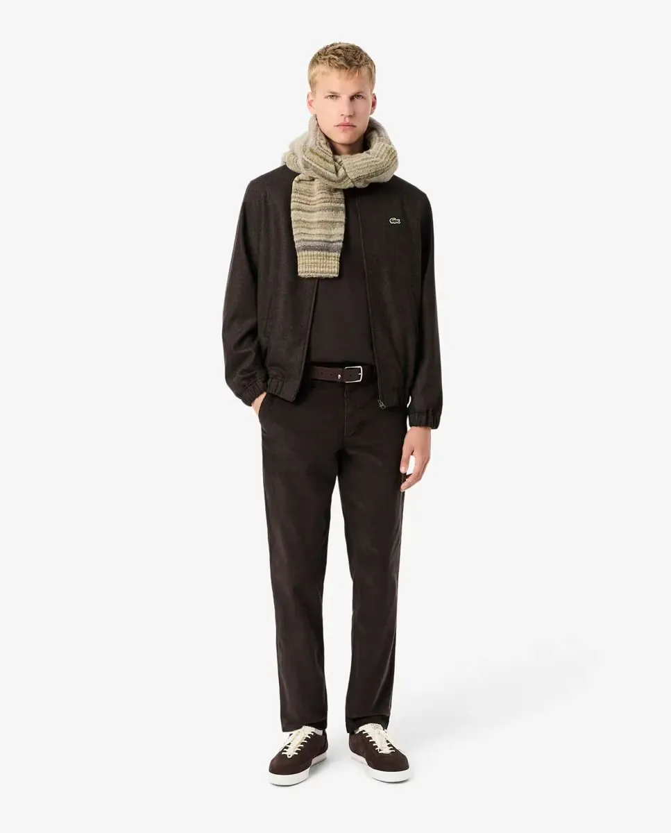 Мужская футболка из хлопка с коротким рукавом Lacoste, темно-коричневый — фото 4