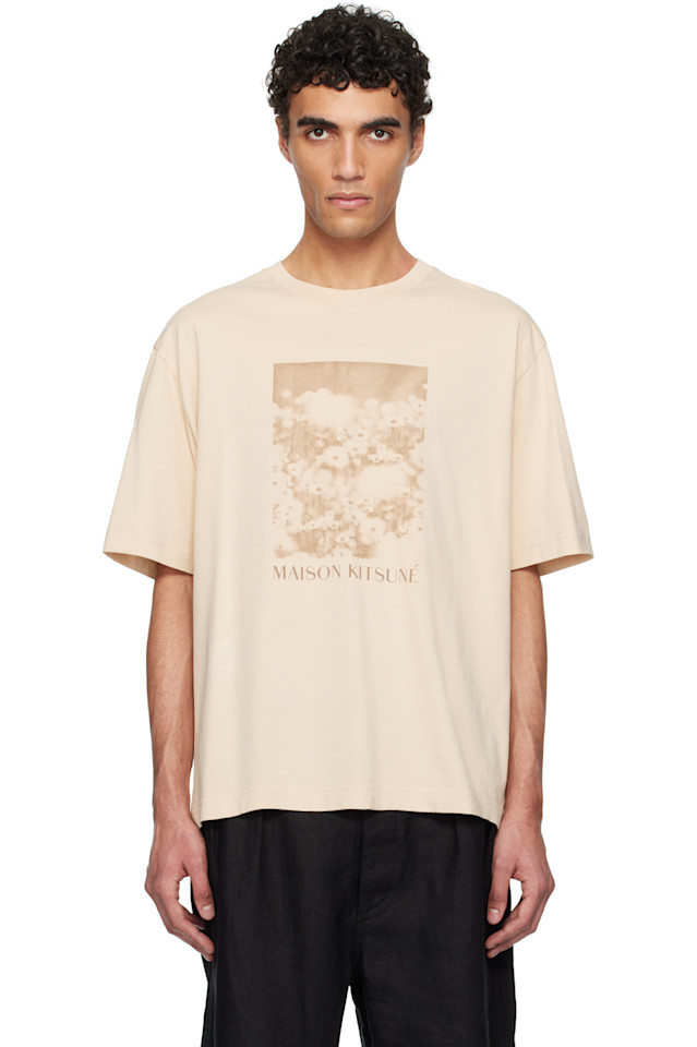 

Оверсайз футболка Daisy field Maison Kitsuné, цвет smoke