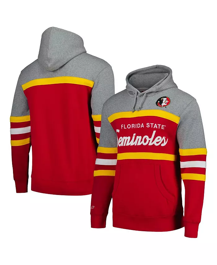 

Мужская гранатовая толстовка с капюшоном Head Coach Florida State Seminoles Mitchell & Ness