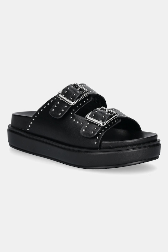 Кожаные шлепанцы Freelance Steve Madden, черный