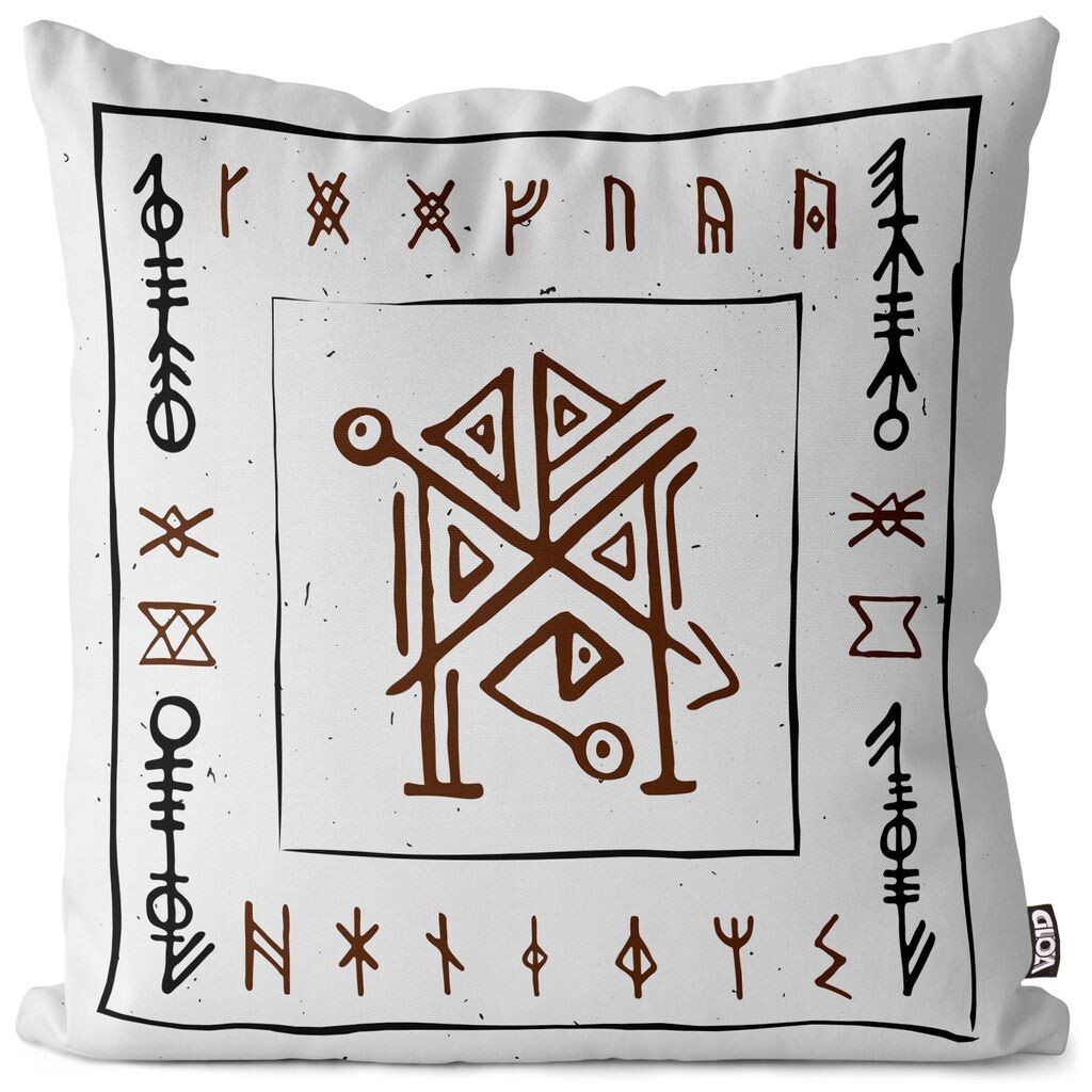 

VOID Runes Священное Писание Чехол на подушку викингов Полиэстер Водонепроницаемая подушка для улицы и дома Размер: 60 x 60 см