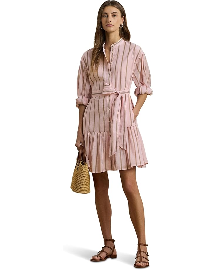 

Платье Lauren Ralph Lauren Striped Voile Blouson Sleeve Shirtdress, цвет Rose Blush Multi