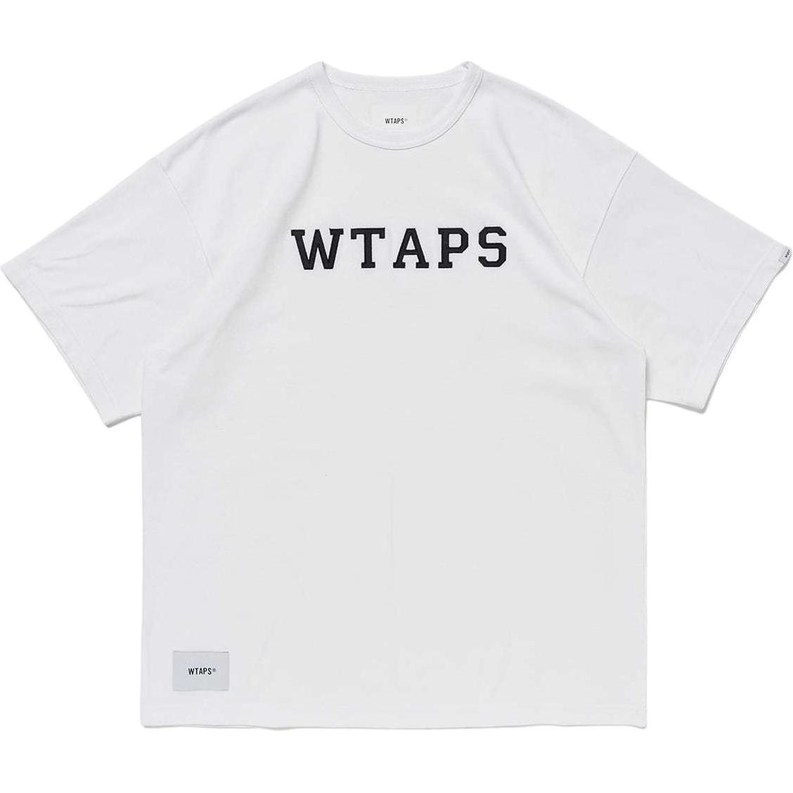 

Хлопковая футболка с нашивкой-логотипом WTAPS, белый