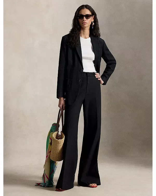 Эластичные брюки из хлопка Ralph Lauren, Black — фото 2
