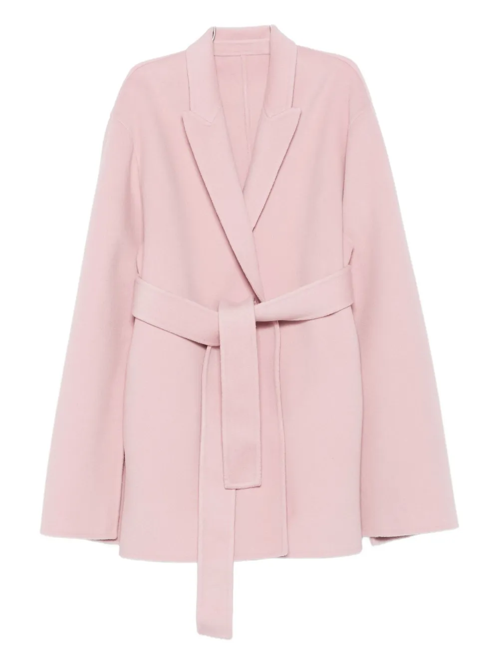 

Пальто с длинными рукавами и поясом Alberta Ferretti, розовый