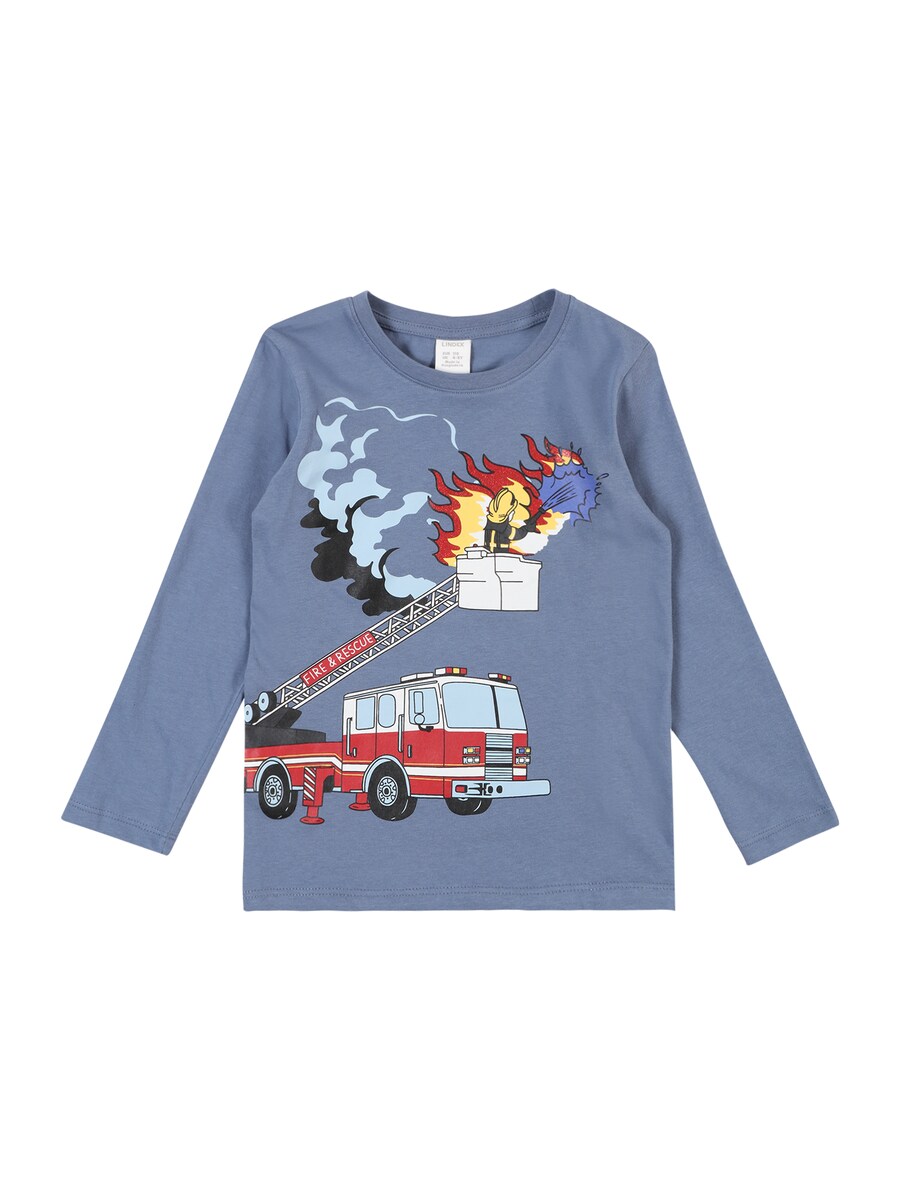 

Лонгслив Lindex Shirt Fire Truck Placed, цвет dusty blue/light blue