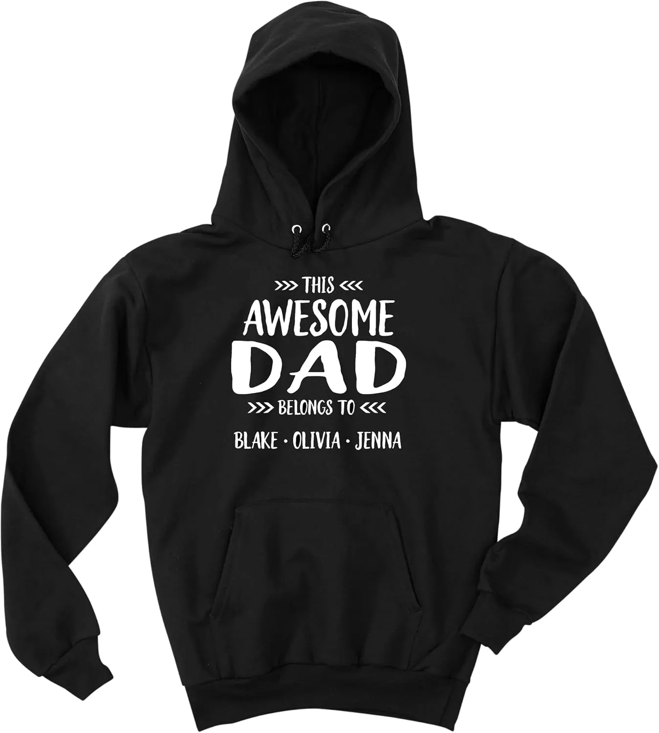 

Персонализированный свитшот для взрослых This Awesome Dad Belongs To Personalization Universe