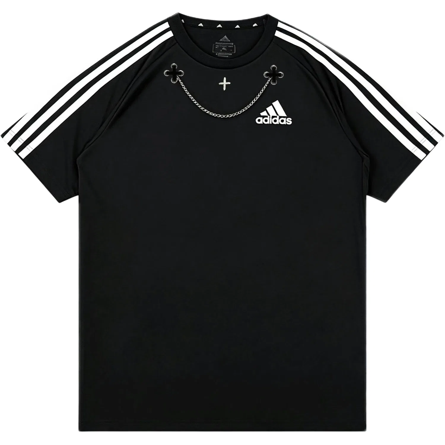 Футболка хлопковая Adidas Black White — фото 3