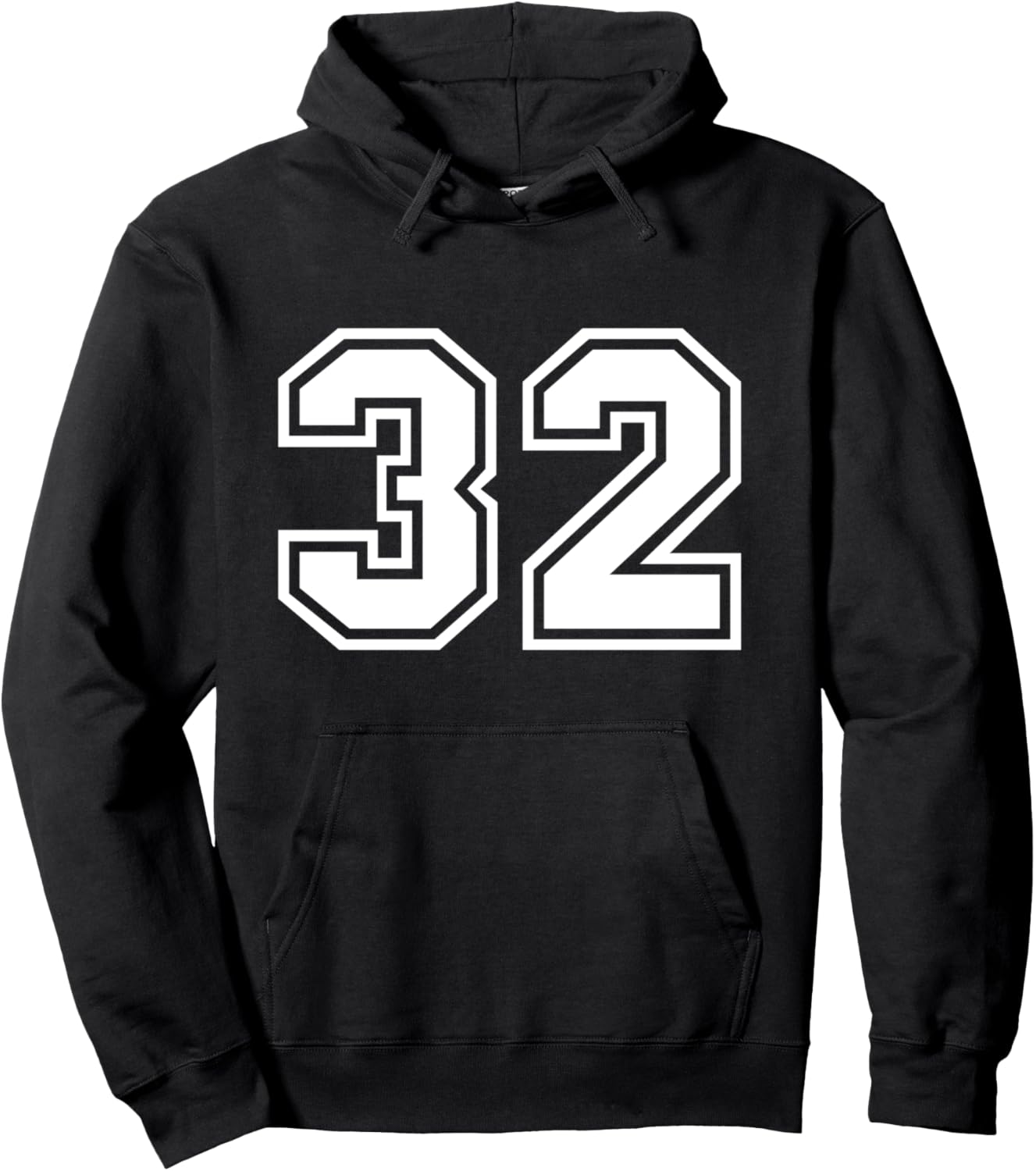 

Толстовка с номером 32, спортивный подарок, худи Team Jersey Number Company, черный