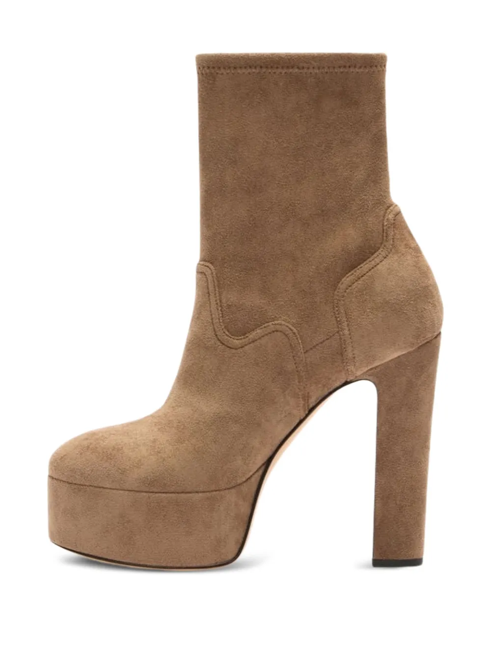 Ботильоны Patty 130 на платформе Casadei, коричневый — фото 4