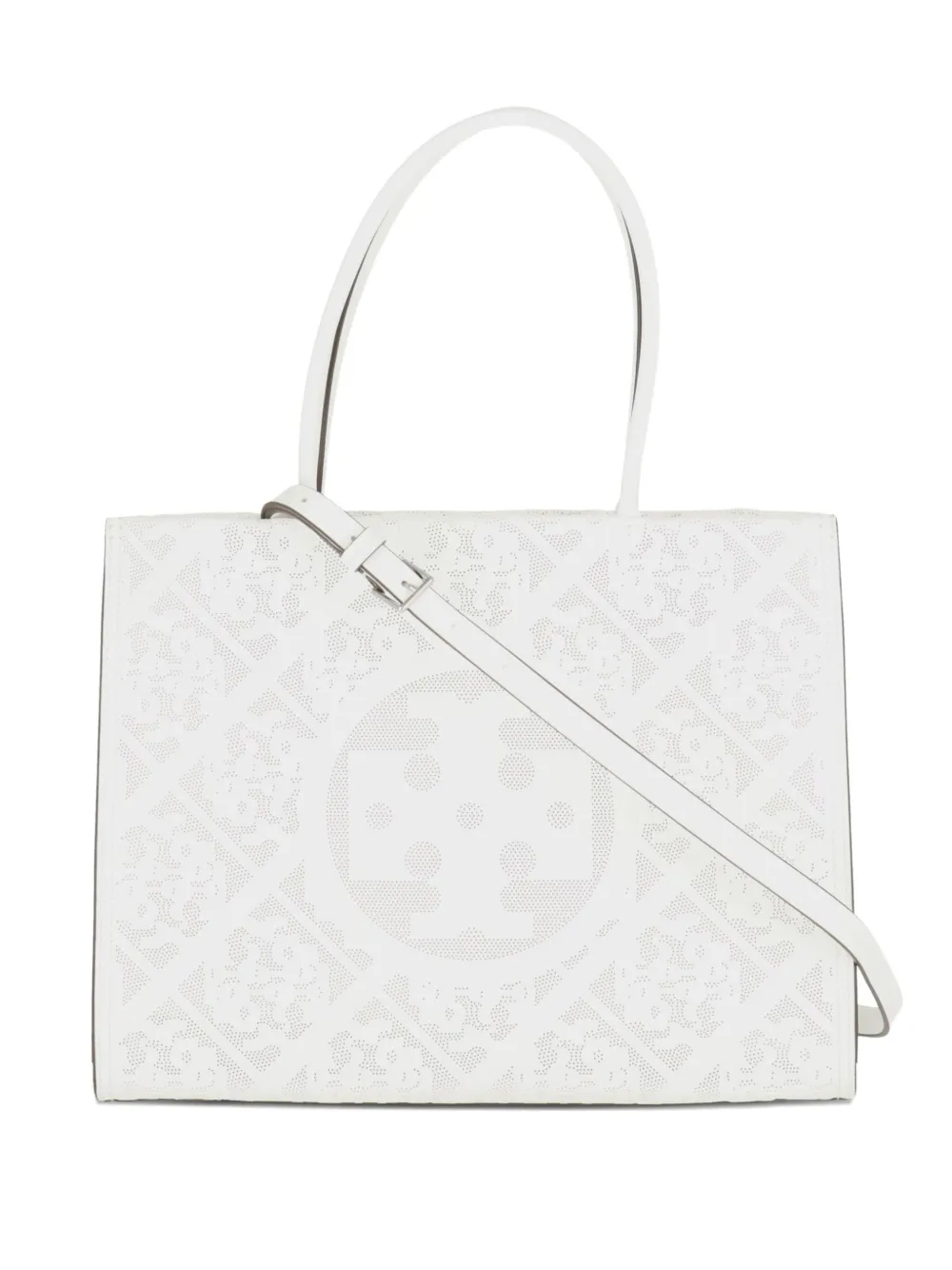 

Сумка-тоут с узором Tory Burch, белый