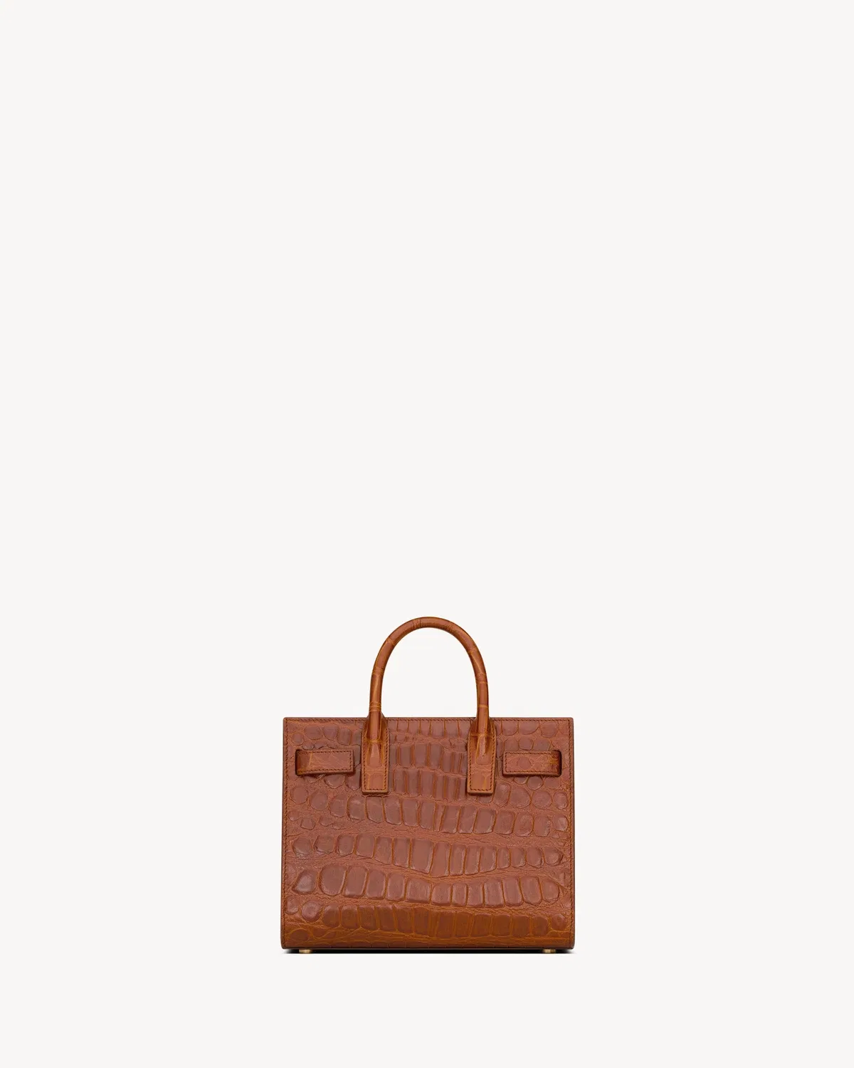 SAC DE JOUR из кожи с тиснением под крокодила - NANO SAINT LAURENT, коричневый — фото 2