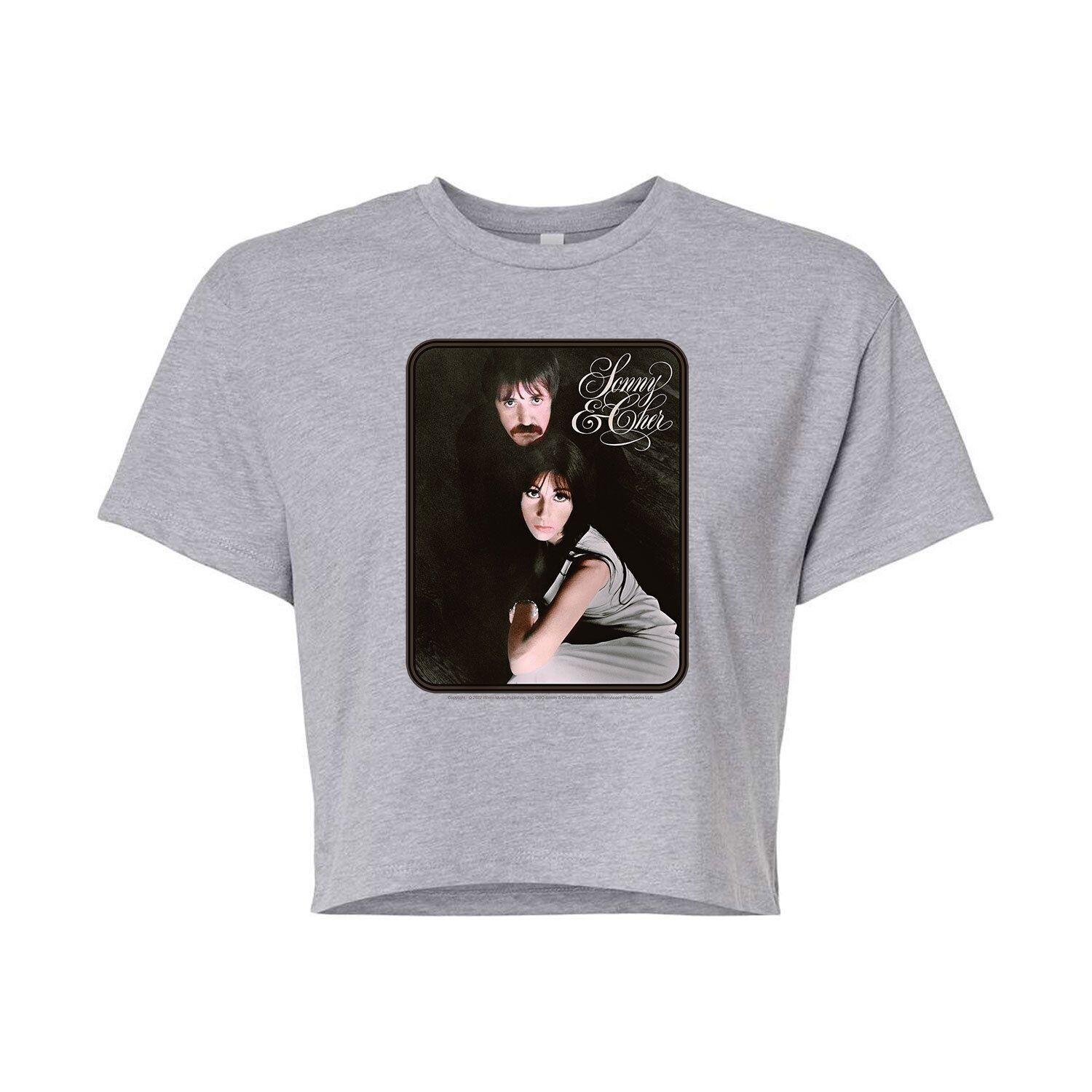 

Укороченная футболка с рисунком Sonny & Cher для юниоров Licensed Character, серый