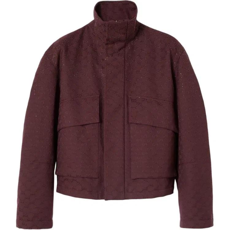 Пуховик Gucci GG Burgundy мужской стеганый