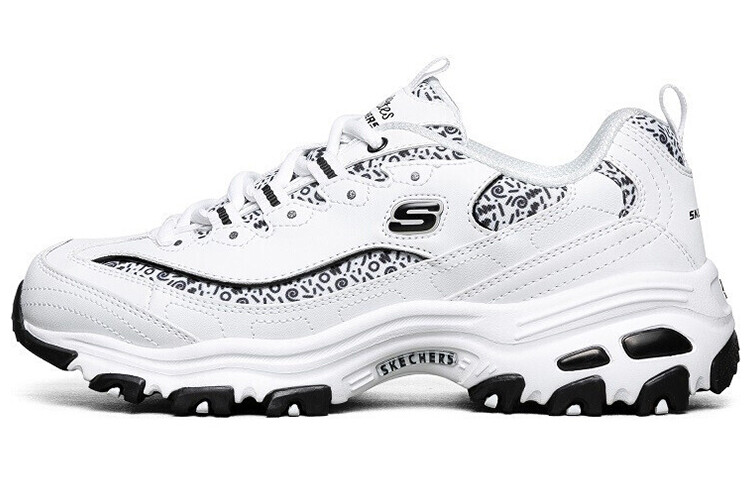 Кроссовки Skechers D'Lites 1.0 Low Top Sneakers White/Black Women's