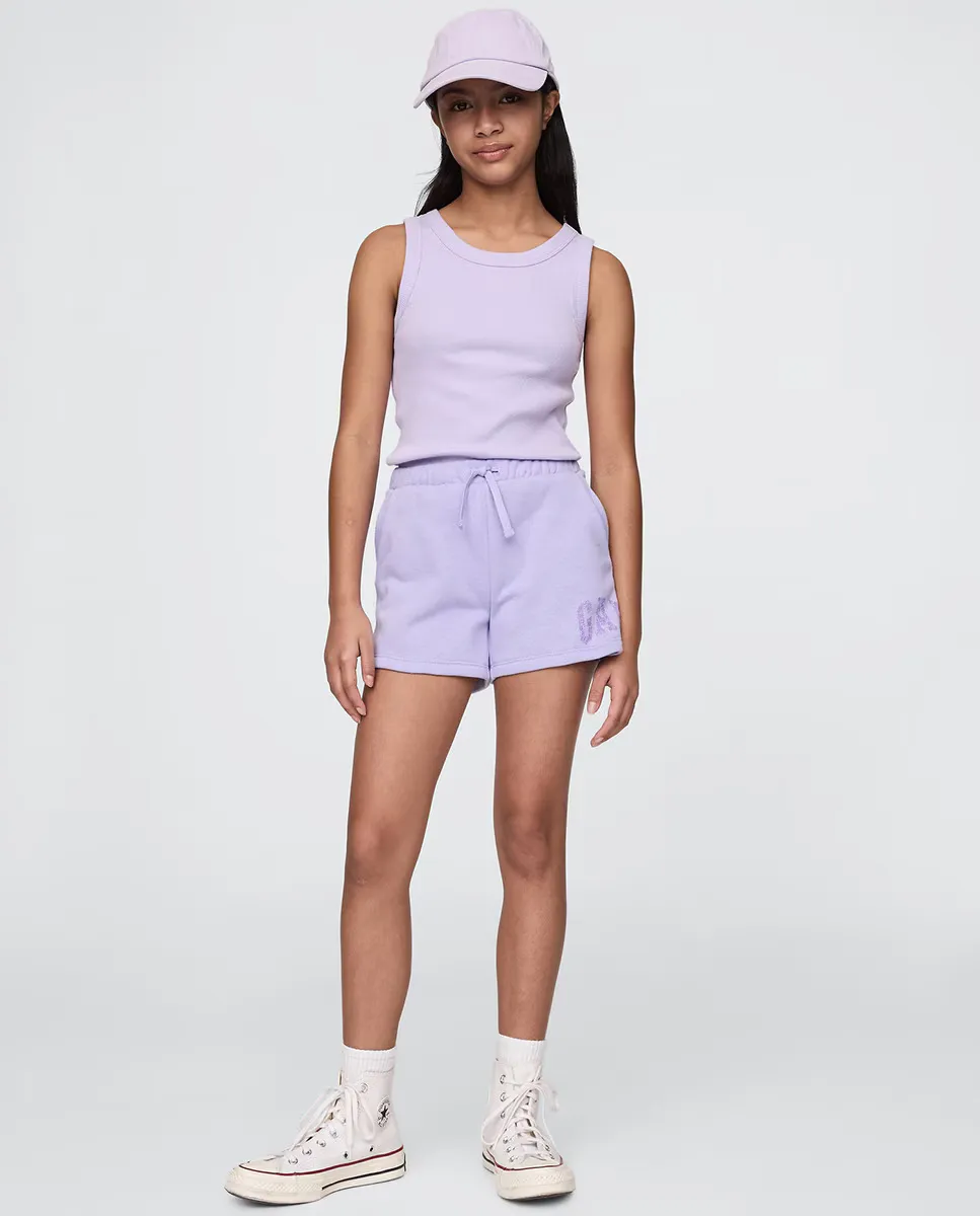 

Шорты на шнурке на эластичной талии для девочек Gap, сиреневый