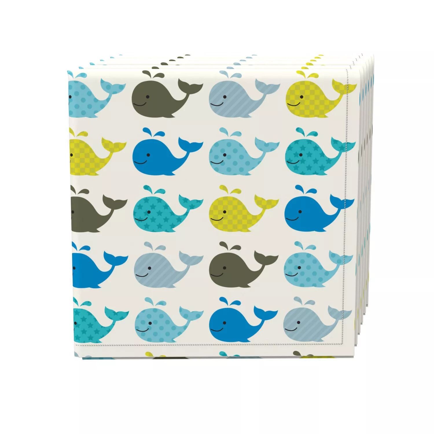 

Набор салфеток из 4 шт., 100 % хлопок, 20x20 дюймов Happy Whales