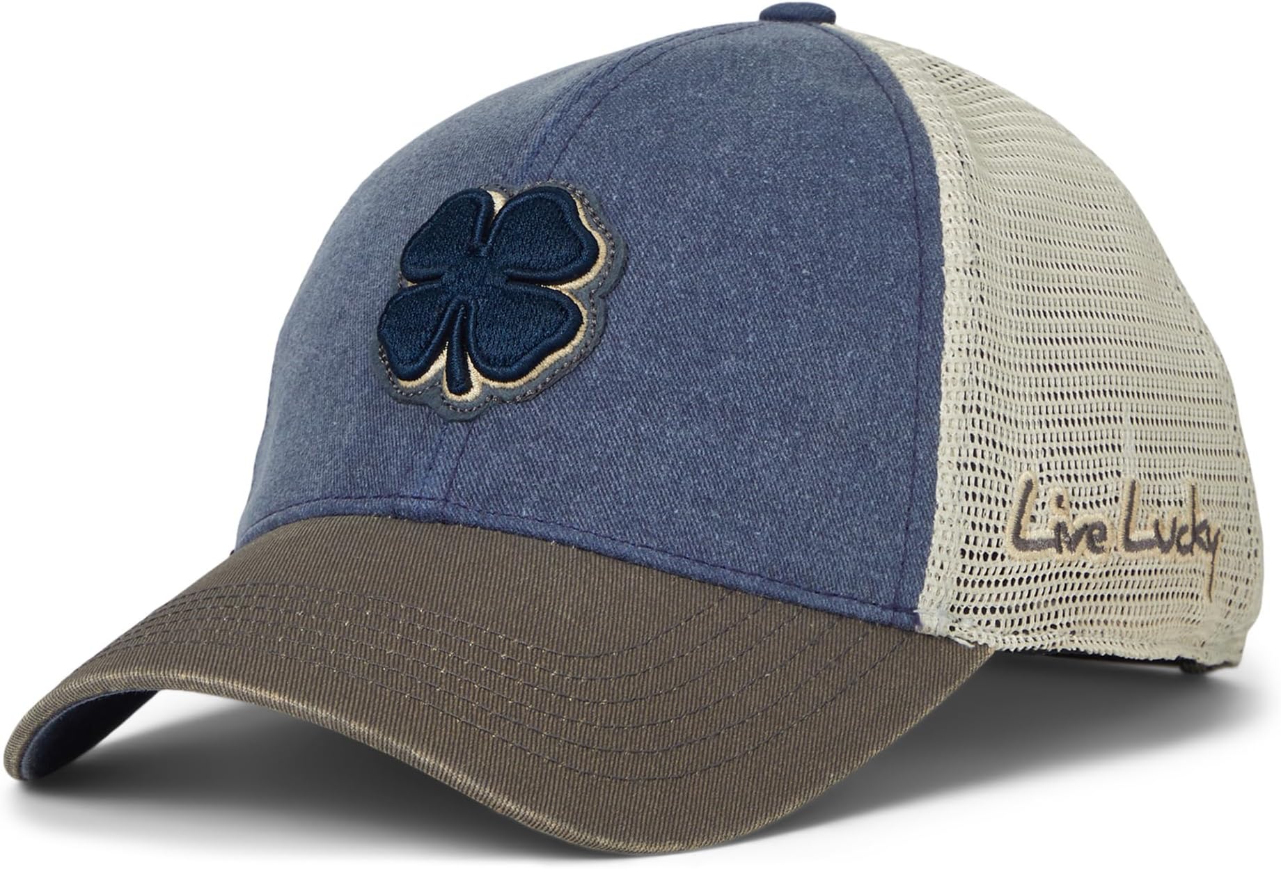 

Бейсболка Black Clover Two Tone Vintage 33 Adjustable Hat, цвет Navy Hat/3d Navy Clover/Stone Trim Felt Patch