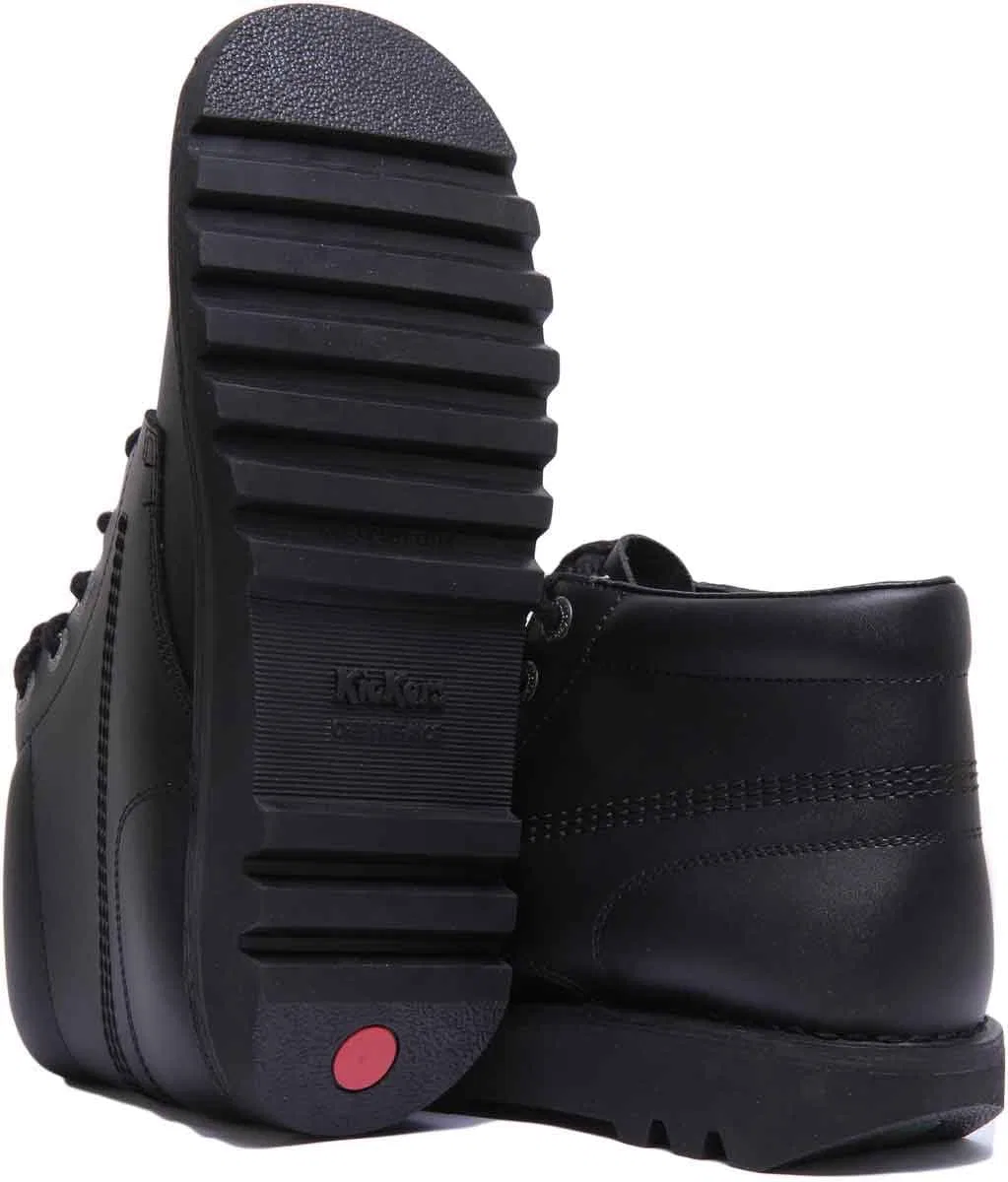Школьные ботинки Kickers Kick Hi Unisex - черные — фото 4