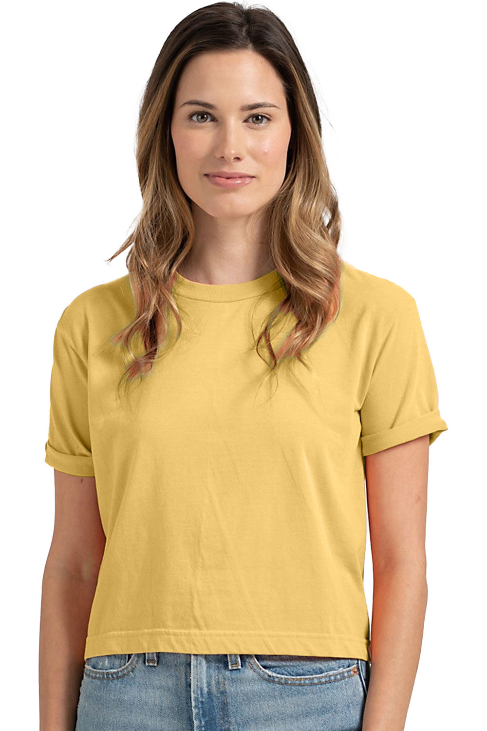 

Женский укороченный топ Tultex Heritage Retro, цвет mellow yellow