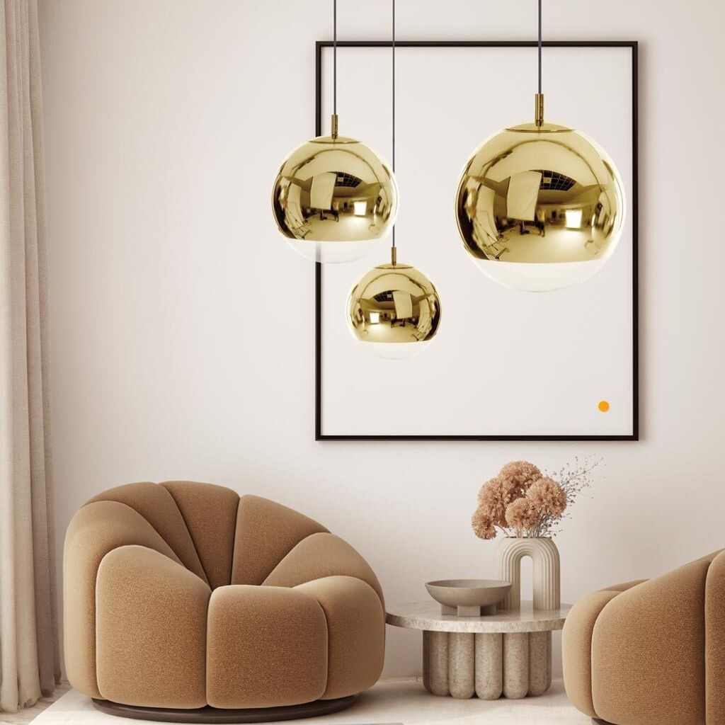

S.luce Fairy Mirror Ball Подвесной светильник Стеклянный шар Подвесной светильник Золото Диаметр 40 см Круглый
