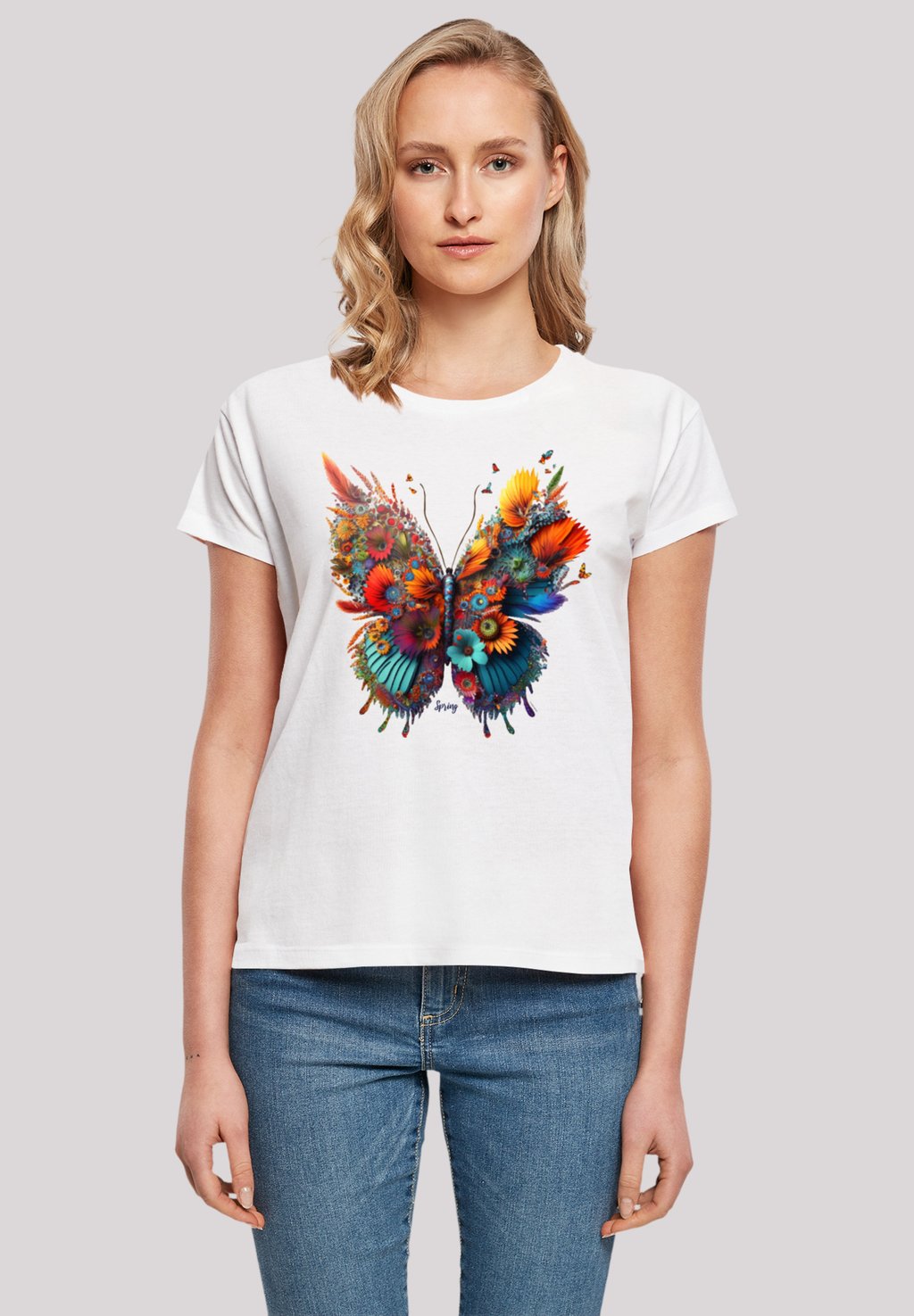 

Футболка с принтом SCHMETTERLING BLUME F4NT4STIC, белый
