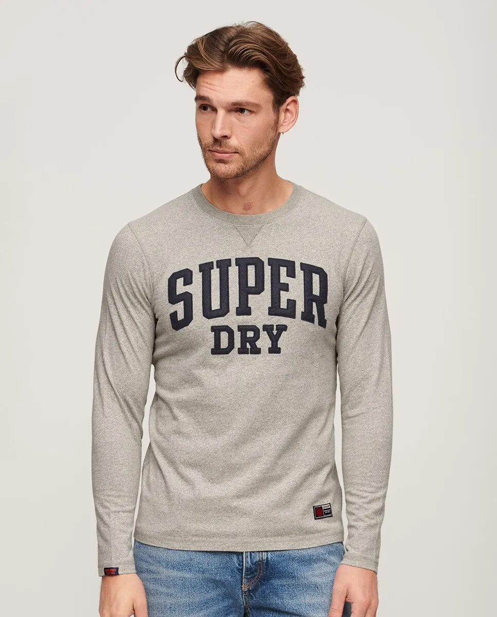 

Спортивная футболка с длинным рукавом Superdry, темно-синий