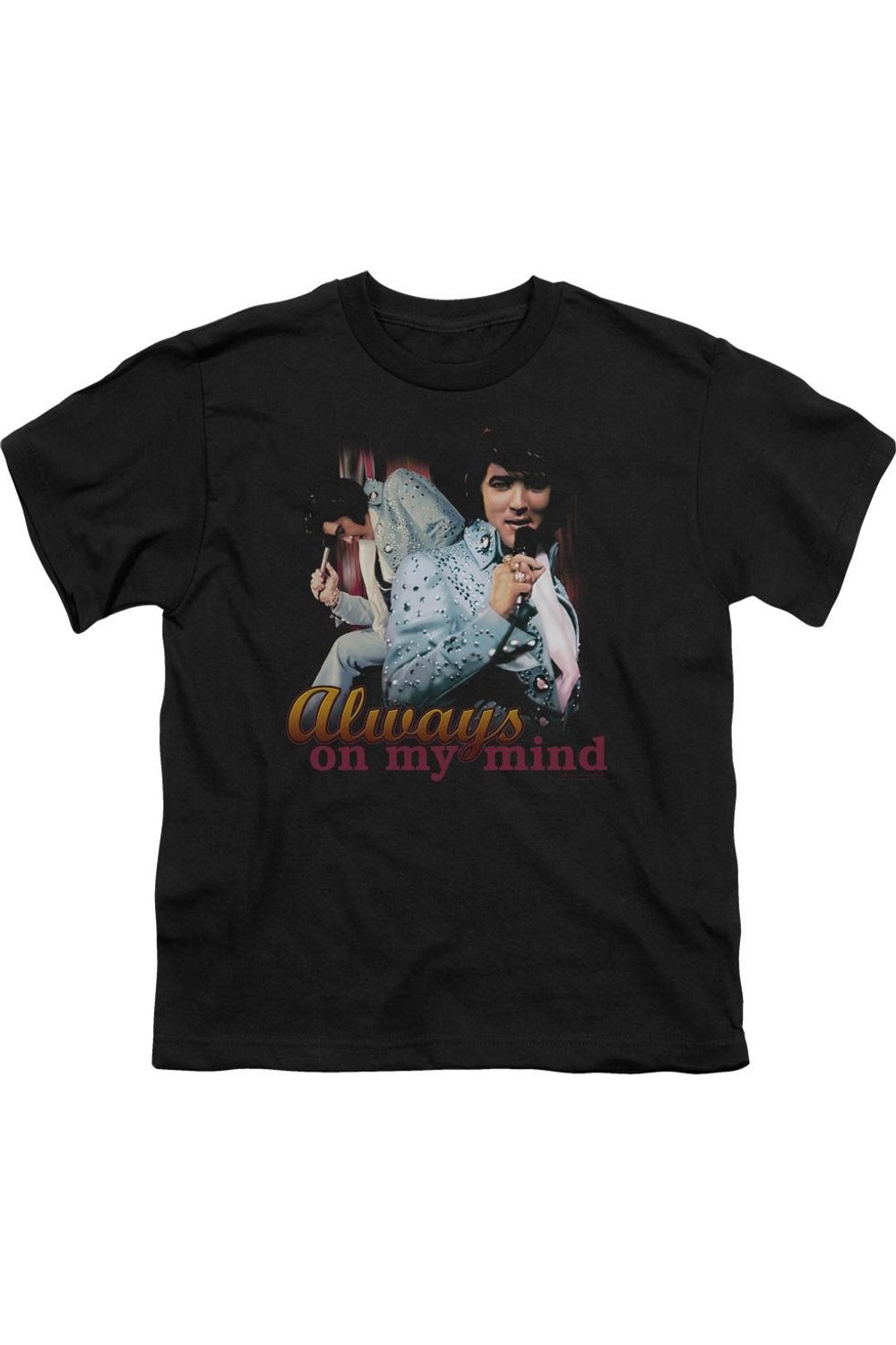 

Футболка с коротким рукавом для детей Elvis Presley "Always On My Mind" Gildan, черный