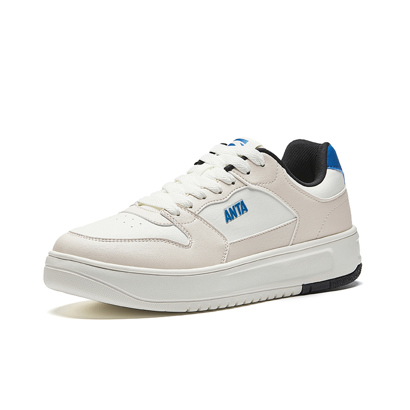 Breaking Bamboo Synthetic Leather Low top Skateboard Shoes Men's ANTA, белый — фото 3