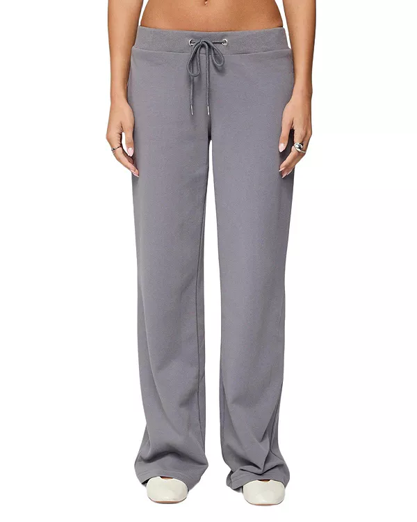 

Спортивные штаны прямого кроя Quinn Edikted, серый