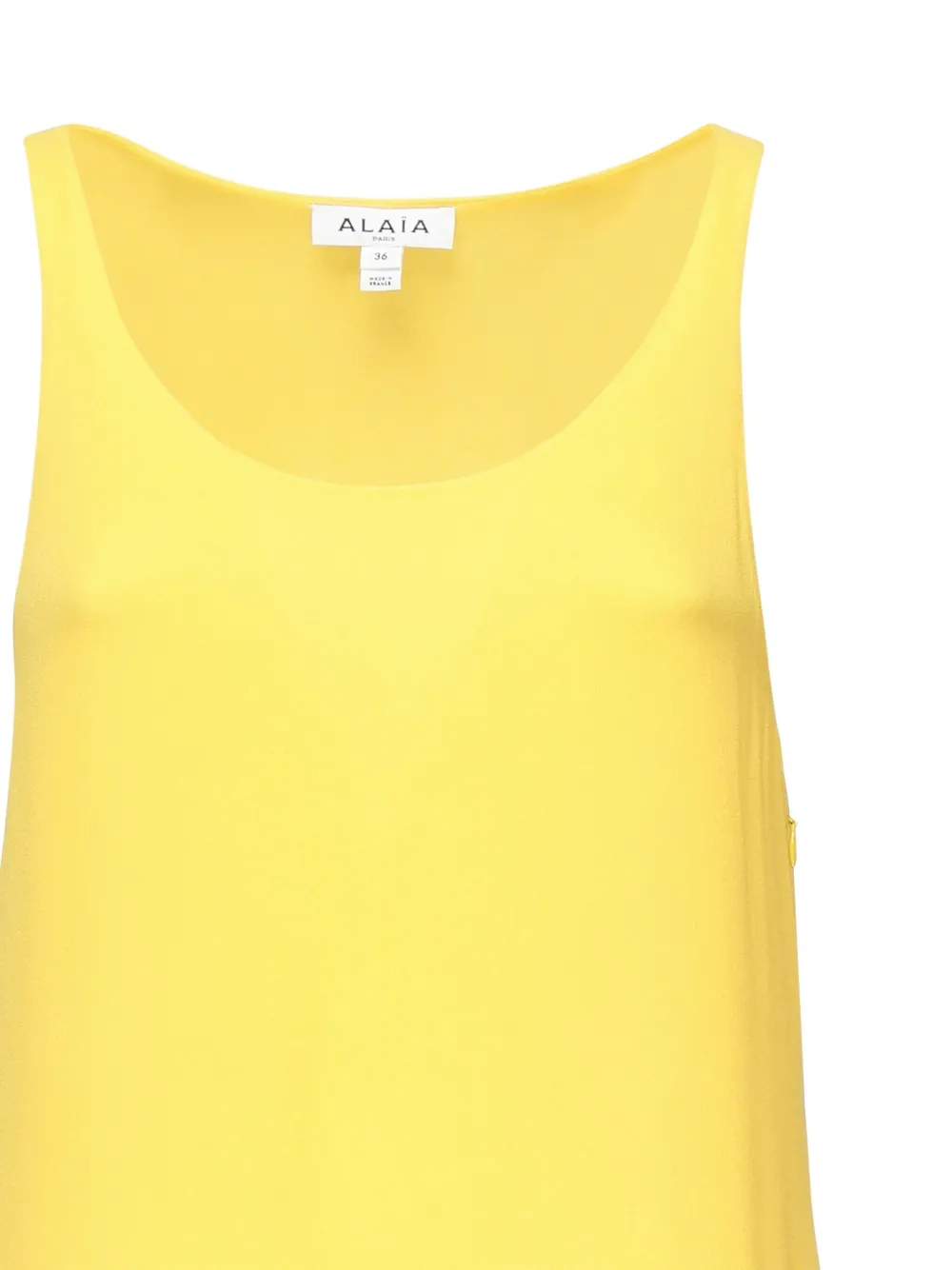 Платье макси без рукавов с оборками Alaïa, желтый — фото 3