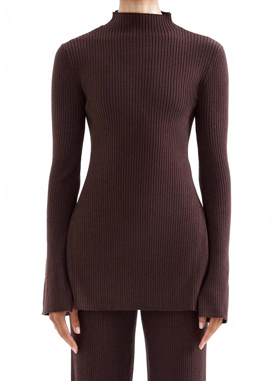 

Женская туника-топ Malo Knit коричневого цвета Nude Lucy, коричневый