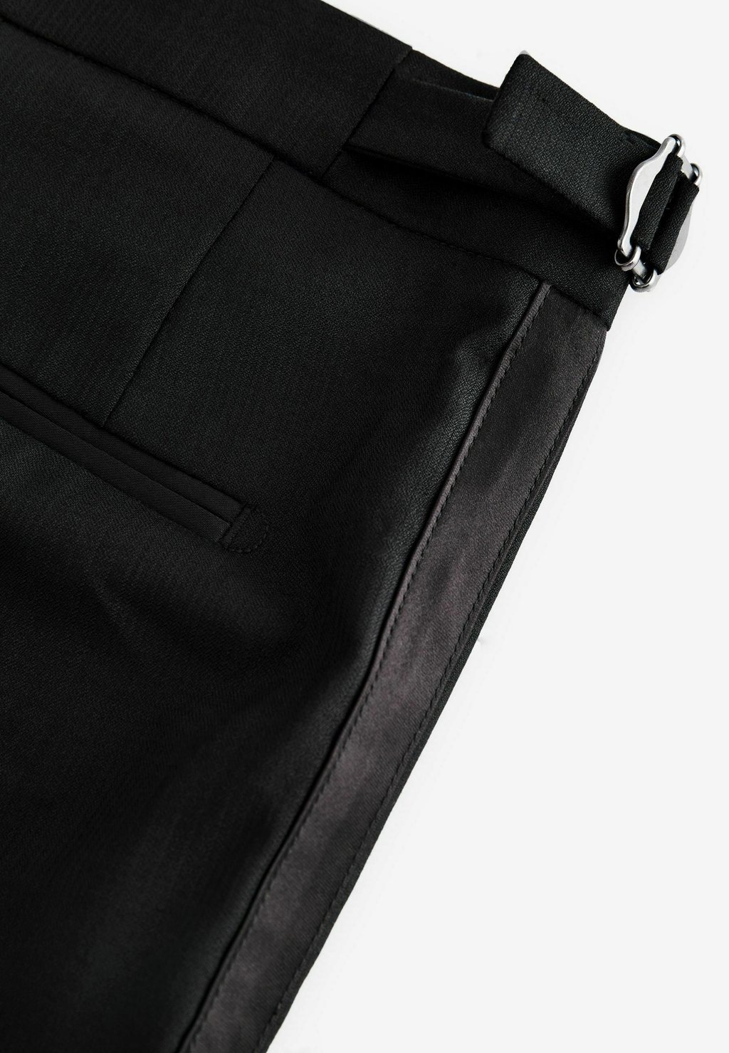 Костюмные брюки SIGNATURE MARZOTTO ITALIAN CHECK TUXEDO REGULAR FIT Next, черный — фото 4