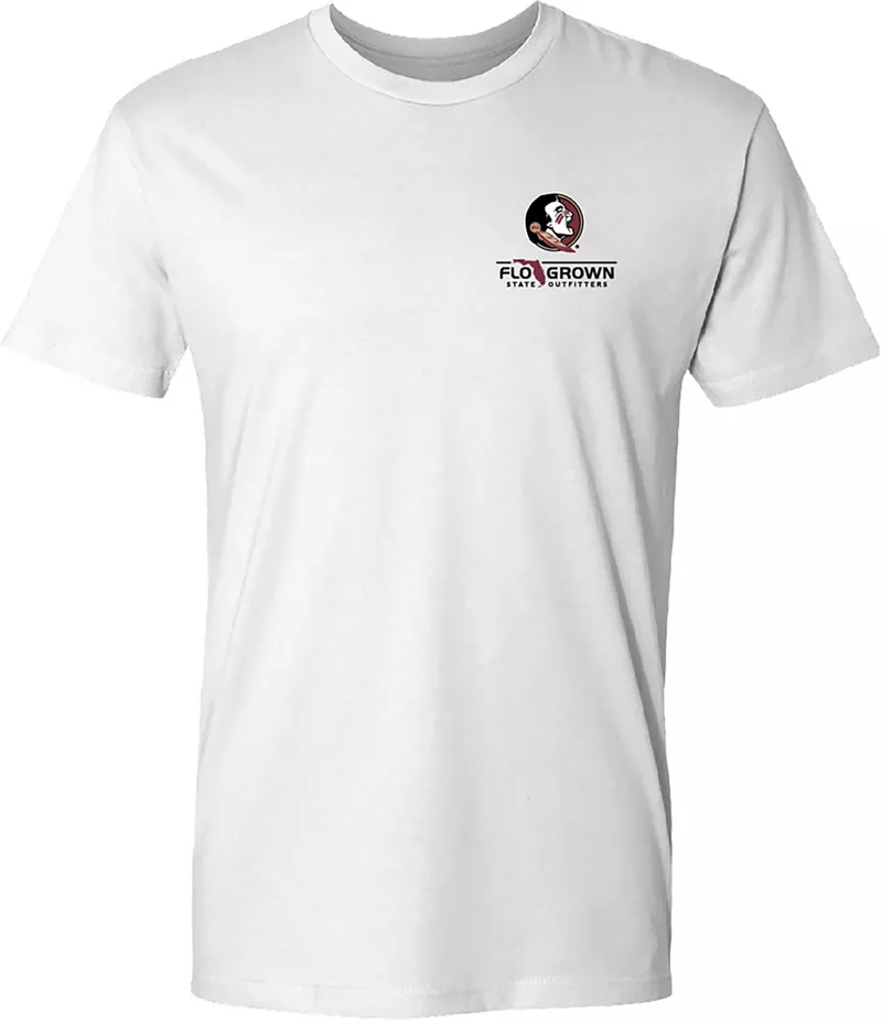 

FloGrown Мужская белая футболка с винтажным флагом Florida State Seminoles