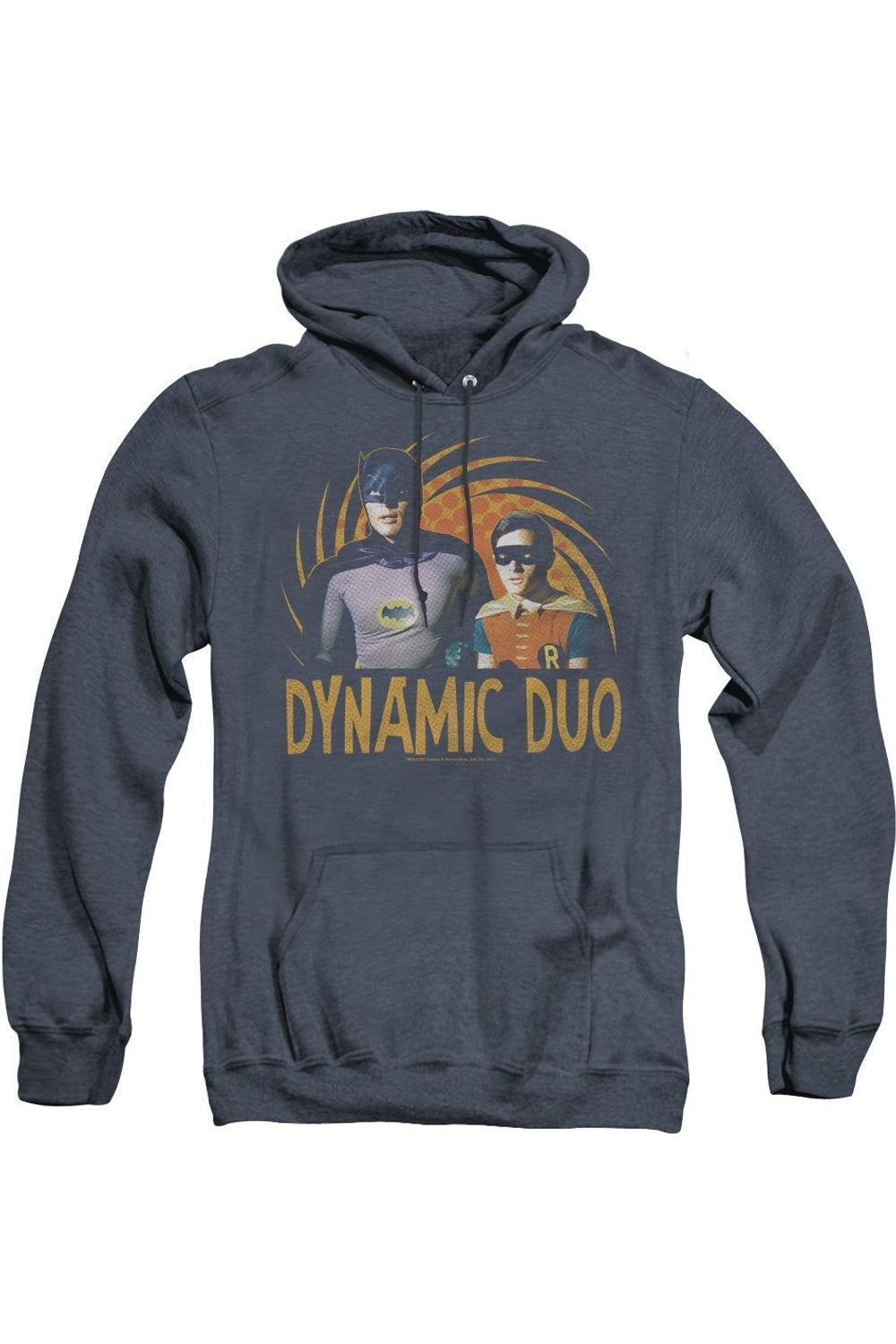 

Batman Classic Tv Dynamic Adult Heather Hoodie / Толстовка с капюшоном Gildan, темно-синий