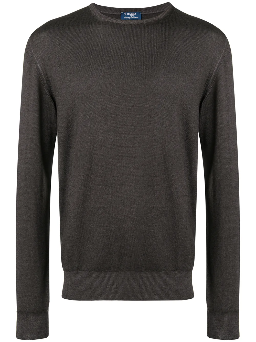 

Свитер с круглым вырезом Barba, коричневый