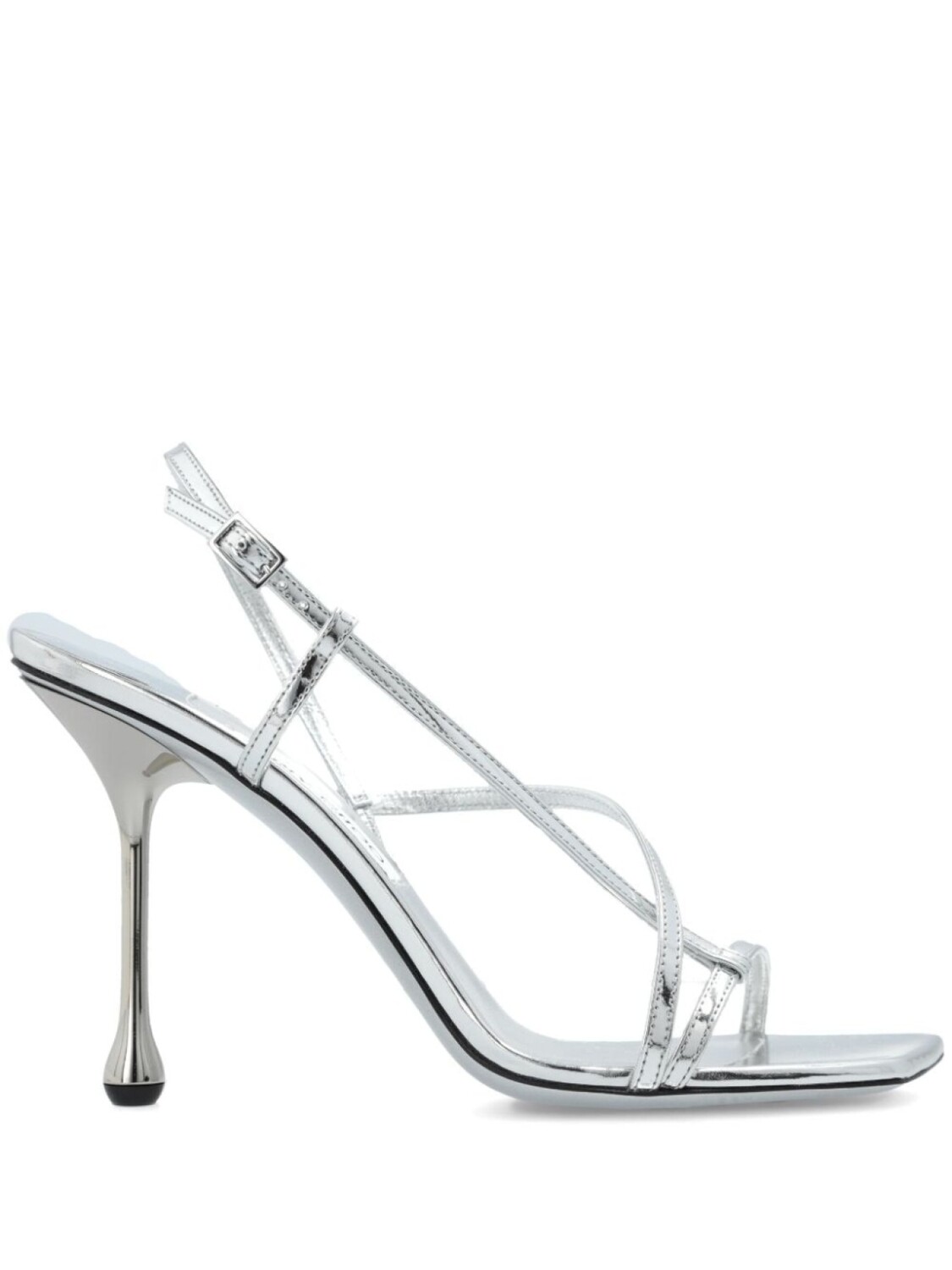 

Босоножки Etana 95 с эффектом металлик Jimmy Choo, серебристый