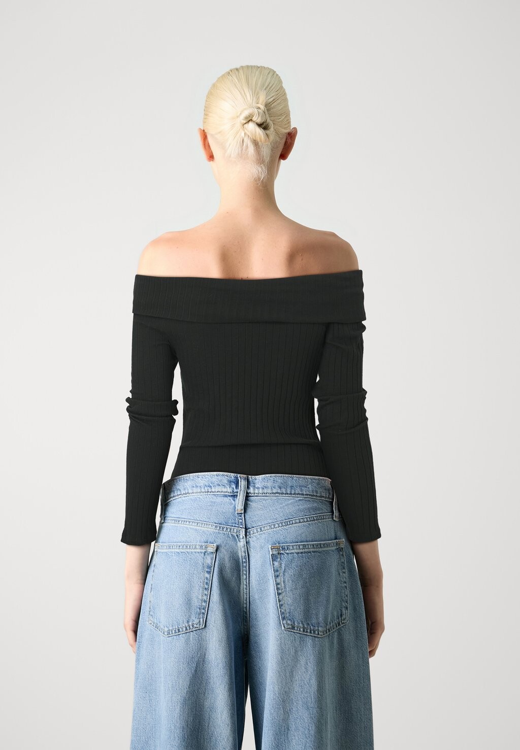 

Рубашка с длинным рукавом VIOMMI RIB OFF SHOULDER TOP VILA, черный